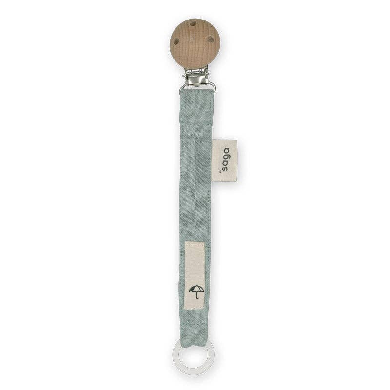 Saga Copenhagen - Pacifier Clip - Dusty Green - Organic Cotton