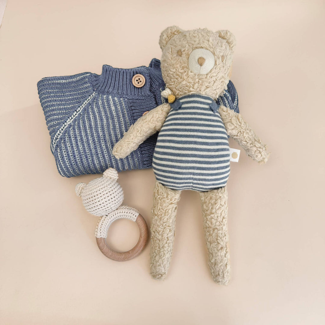 The Blueberry Hill - Bear Beekeeper Plushie Bee Baby Kids Toy Spring Summer Gift