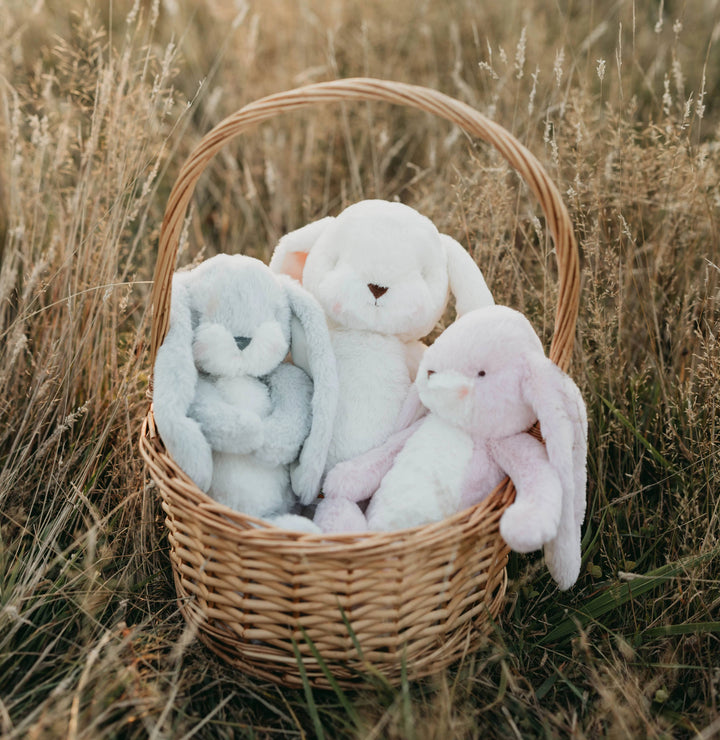 Bunnies By the Bay - Little 12" Super Soft Nibble Bunny - Pink Perfect for Easter, Hospital Gifts, Children Gifts, Chronic Illness Gifts, Meaningful Gifts
