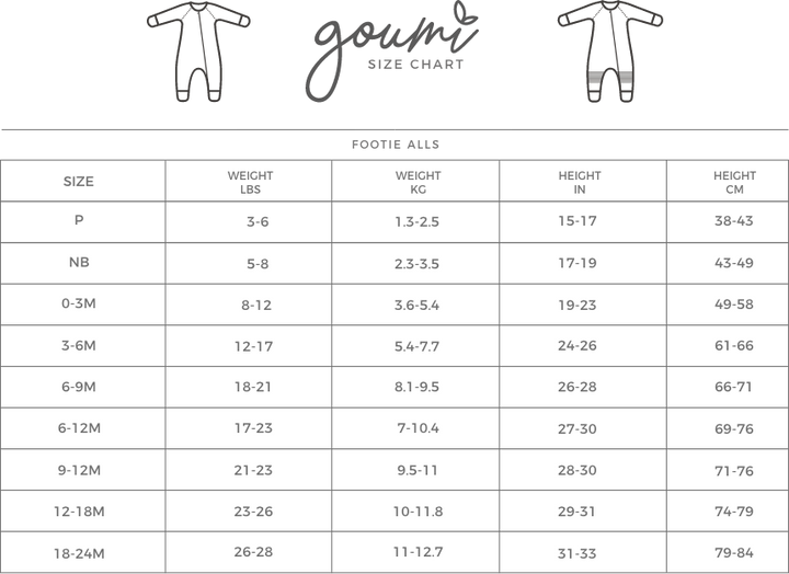 goumikids - Grow With You Footie + Loose Fit - Rose