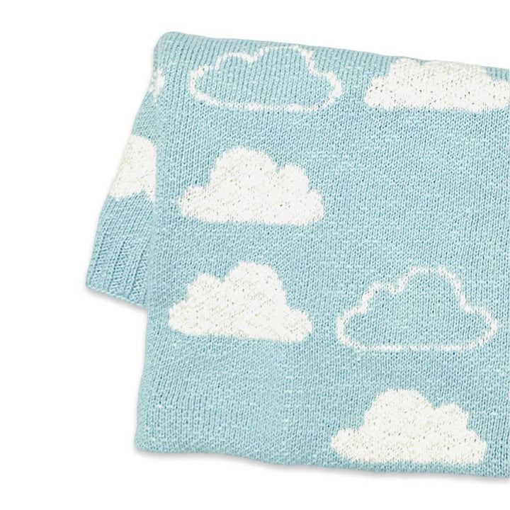 Viverano Organics - Cloud - Organic Jacquard Sweater Knit Baby Blanket