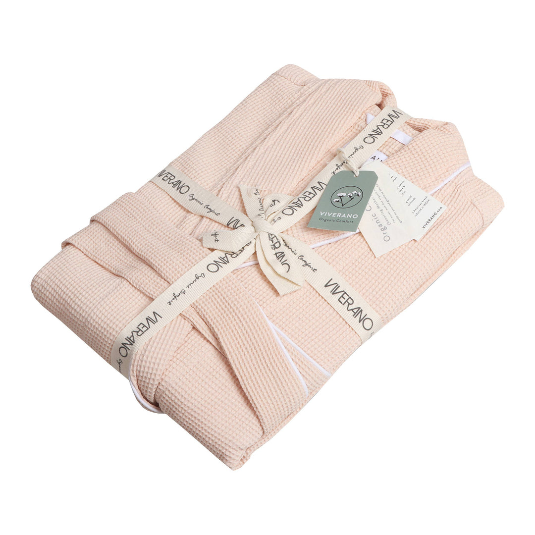 Viverano Organics - Women's Organic Waffle Weave Bath & Spa Robe (3 Colors)