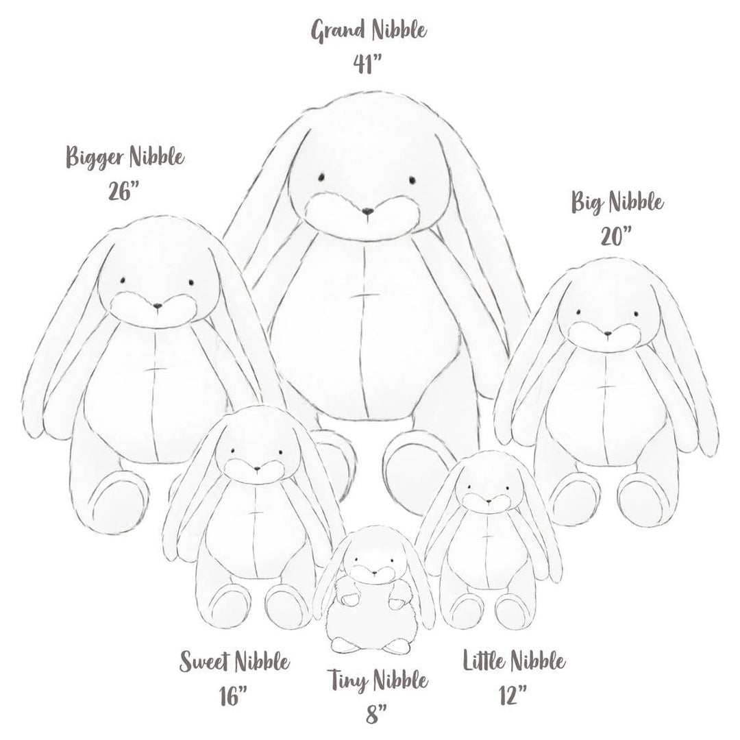 Bunnies By the Bay - Little 12" Super Soft Nibble Bunny - Pink Perfect for Easter, Hospital Gifts, Children Gifts, Chronic Illness Gifts, Meaningful Gifts