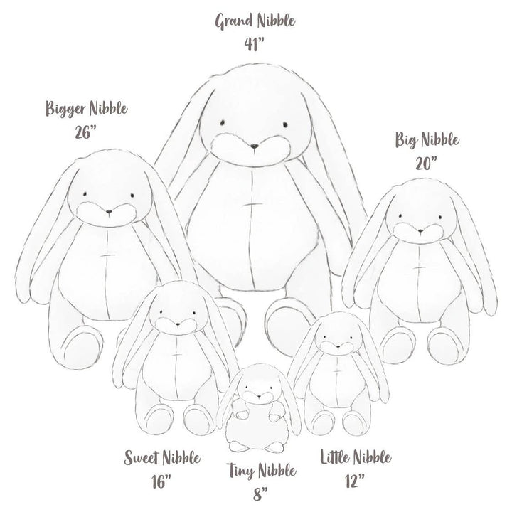 Bunnies By the Bay - Little 12" Super Soft Nibble Bunny - Pink Perfect for Easter, Hospital Gifts, Children Gifts, Chronic Illness Gifts, Meaningful Gifts