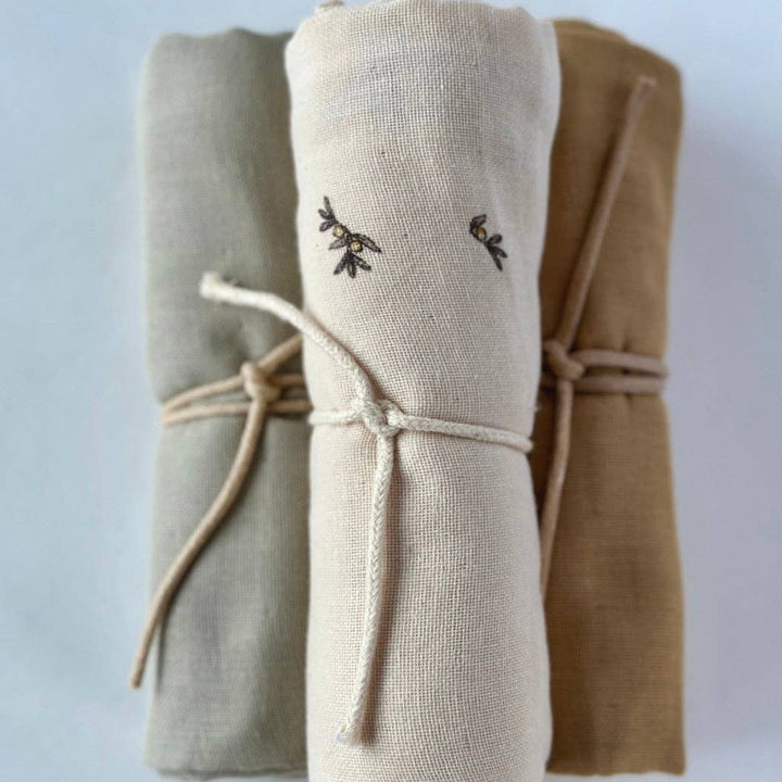Saga Copenhagen - Muslin Cloth - Honey - 100% Organic Cotton
