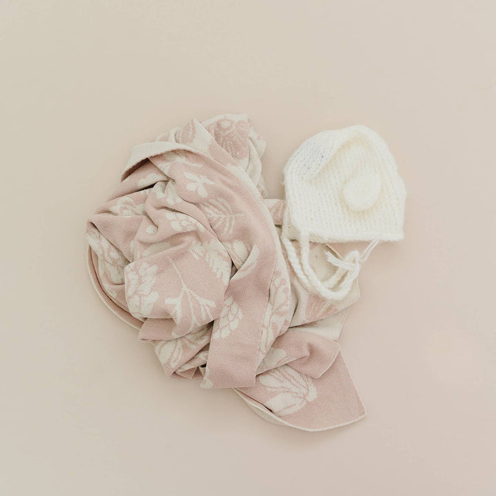 The Blueberry Hill - Floral Blanket Organic Cotton Baby Decor Gift Spring Summer