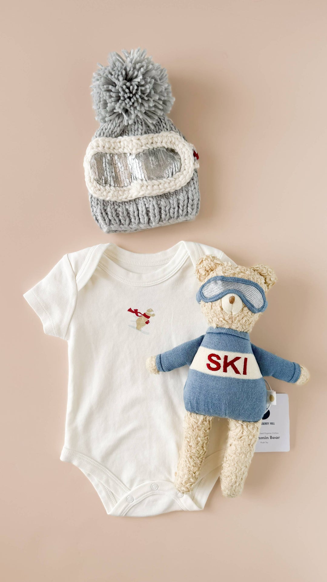 The Blueberry Hill - Benjamin Bear Ski Plushie | Baby Kids Toy Animal Fall Winter