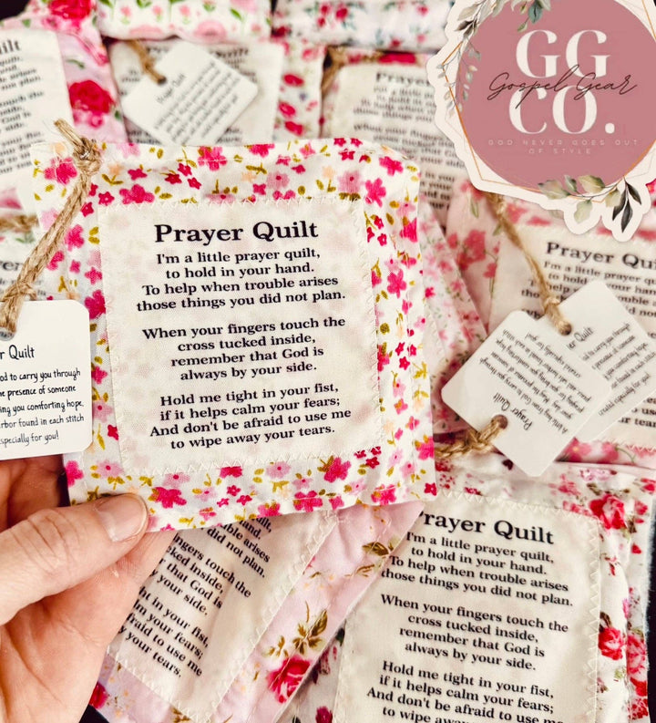 Gospel Gear Co - Floral Pink Pocket Prayer Quilt