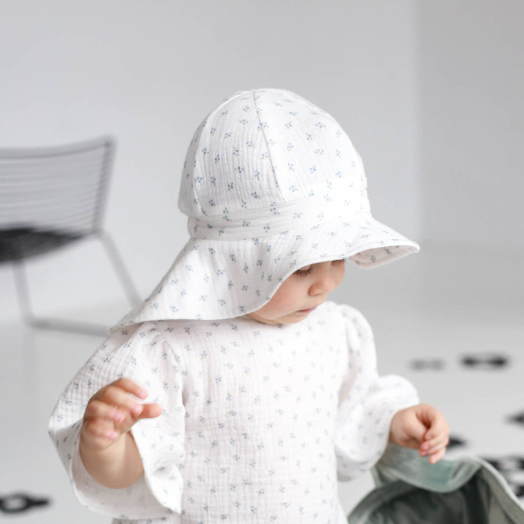 BABYLY - Muslin kids baby hat -summer sun bucket hat for kids