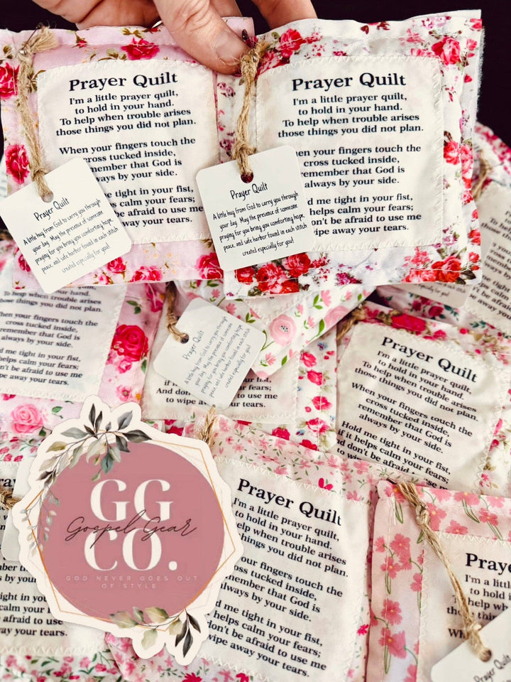 Gospel Gear Co - Floral Pink Pocket Prayer Quilt