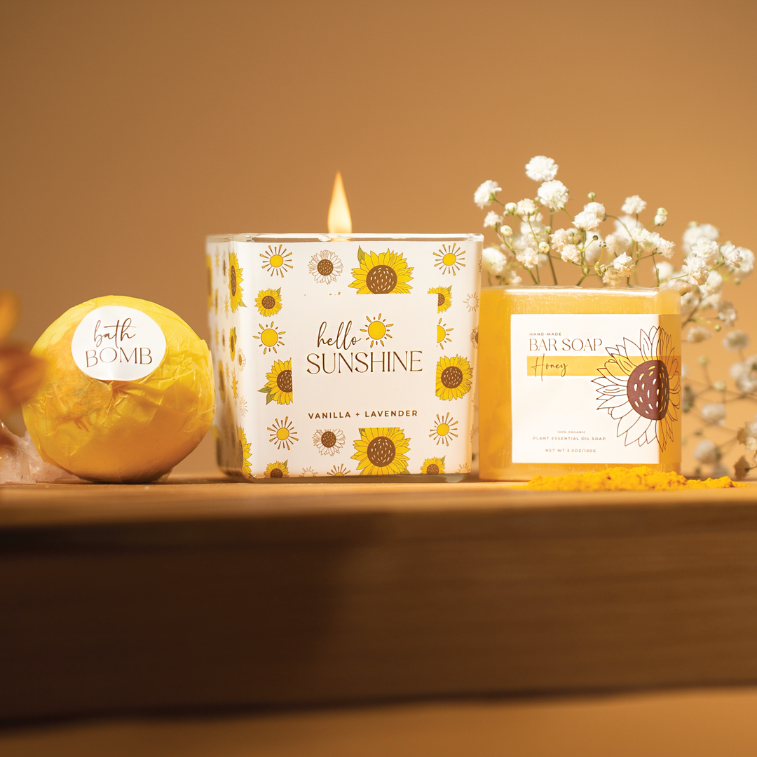 The Love Crate Co. - Sunflower Gifts for Women: Birthday, Mother's Day, Get Well Soon Gifts Care Package for Women - Sending Sunshine - Unique Relaxation Gifts Box for Her, Sister, Best Friend - Thinking of You