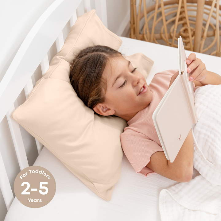 Comfy Cubs - Toddler Pillow with Soft Cotton and Muslin Cotton Pillowcase
