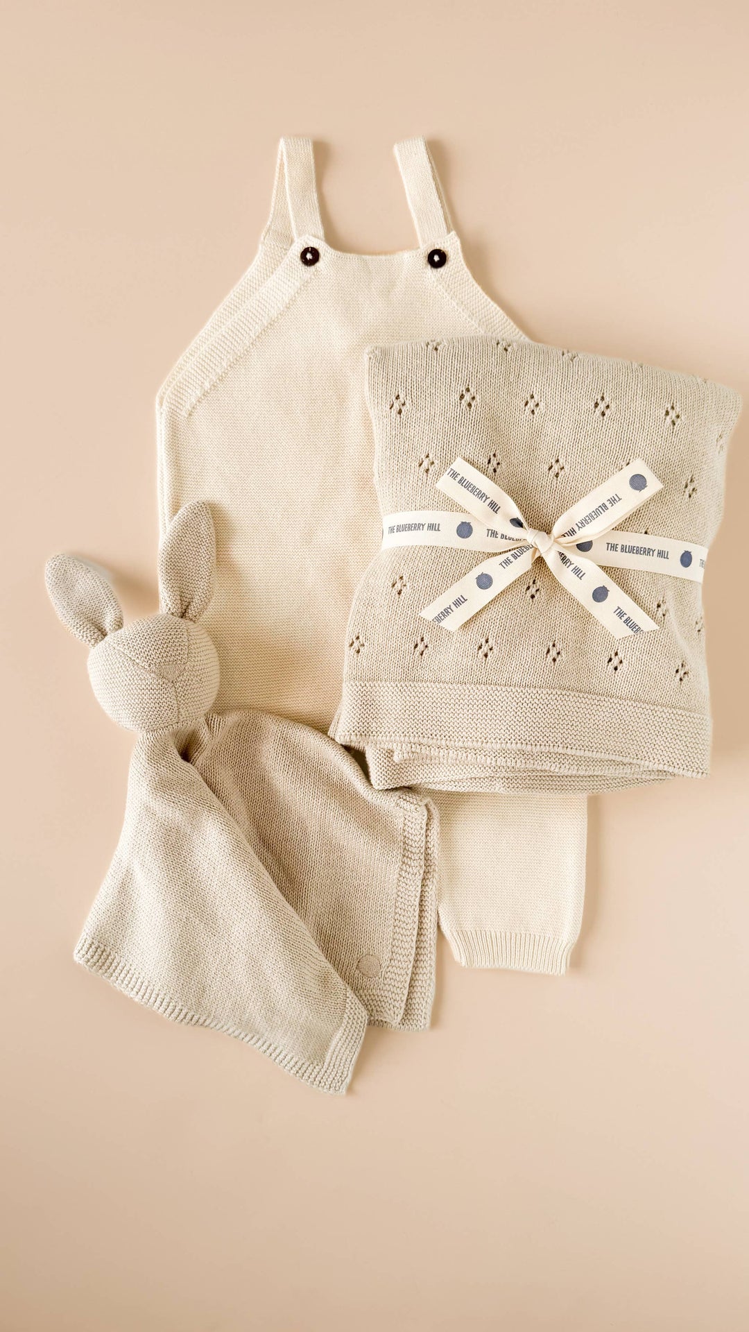 The Blueberry Hill - Blanket Bunny Lovey Birch Cotton Baby Gift Spring Summer