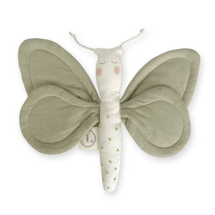 Saga Copenhagen - Baby Toys - Soft Butterfly - Green Tea - Organic Cotton