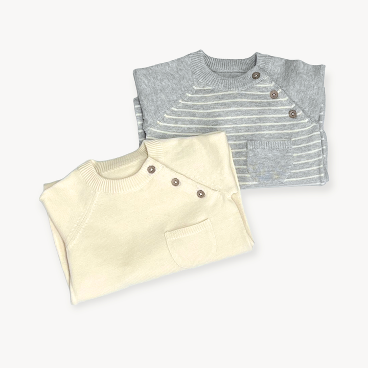 Viverano Organics - Milan Side Button & Pocket Knit Baby Jumpsuit (Organic)