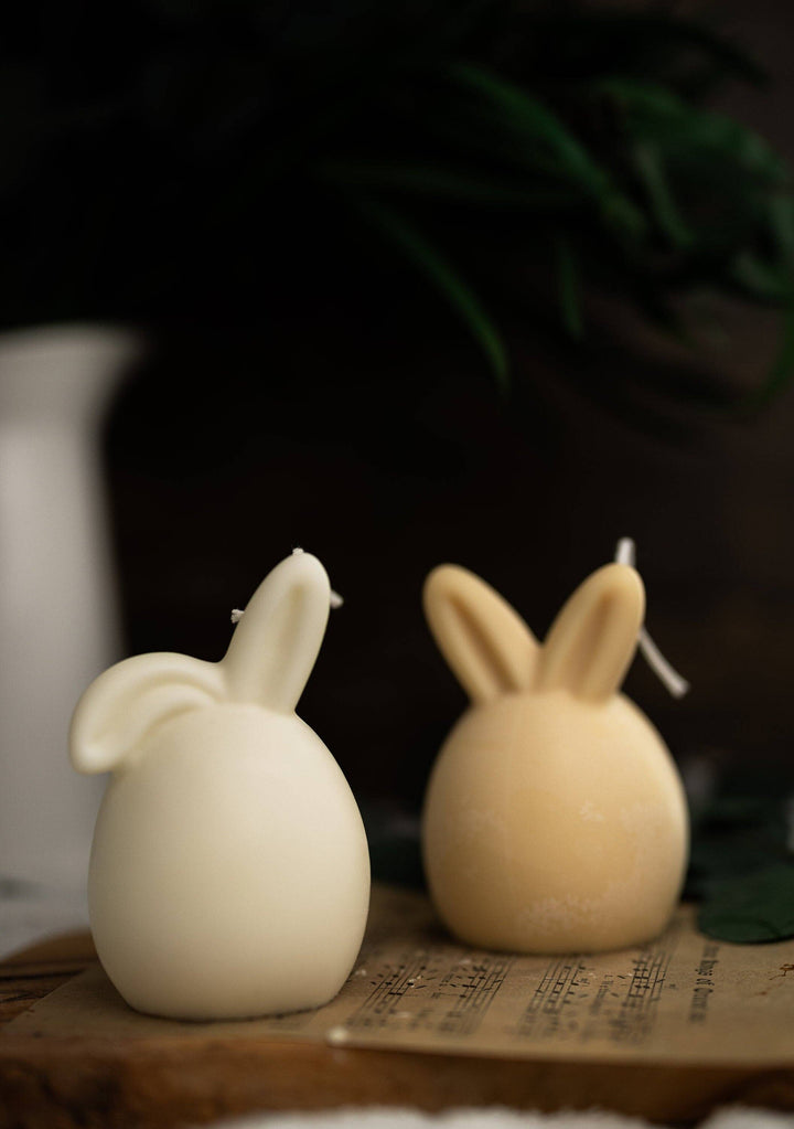 MySunshineCandless - Easter Bunny Egg Candle, Floppy Ears, Easter bunny candle,