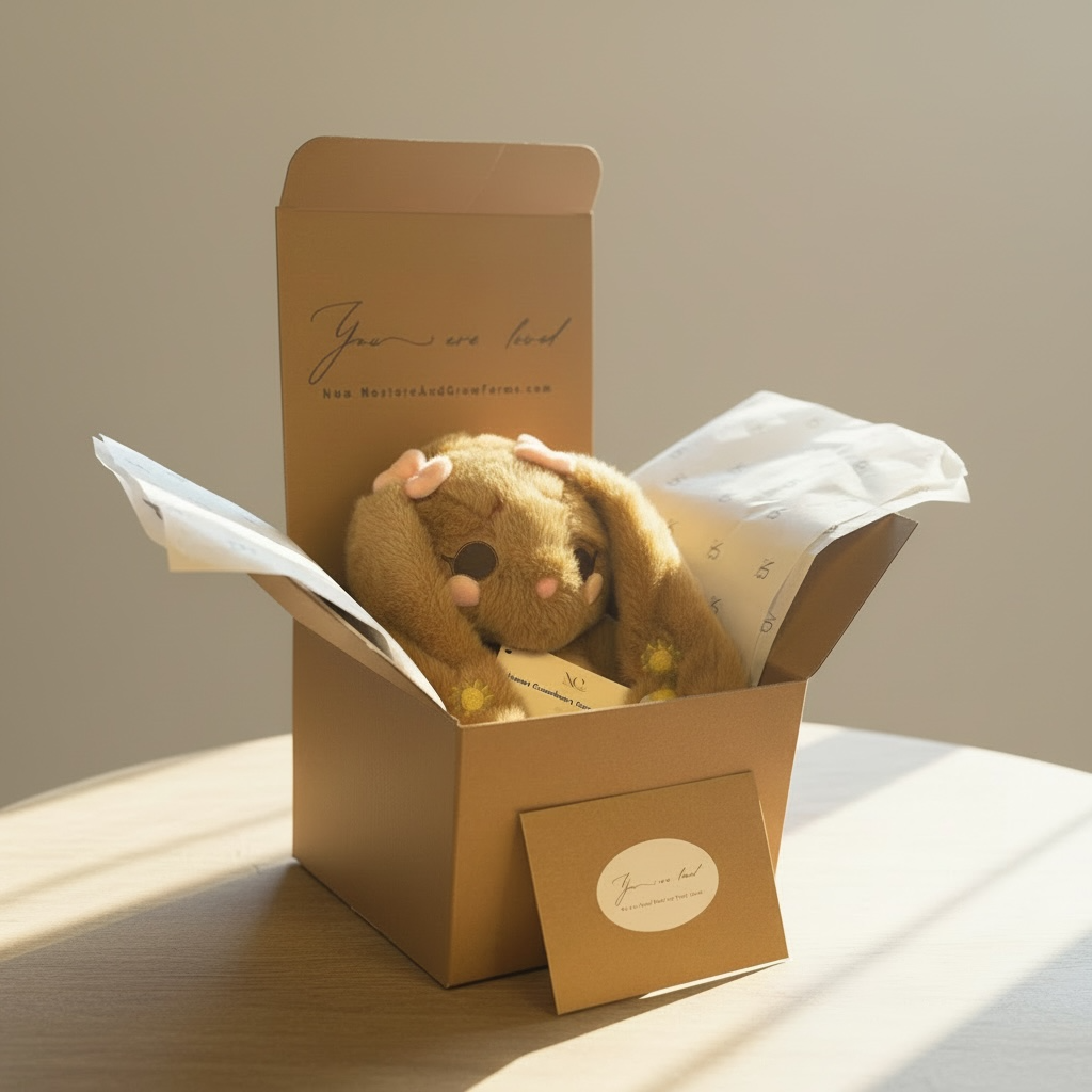 “You Are Loved” Comfort Bunny Gift Box | Heatable Plush + Plantable Seed Card | A Thoughtful Alternative to Flowers