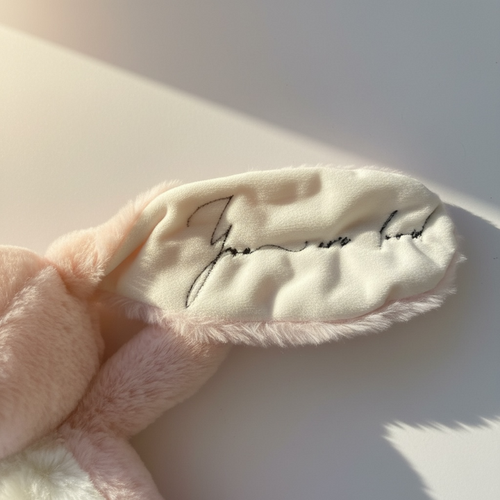 Pink Bunny Gift Box | “You Are Loved” Embroidered Plush + Seeded Card | Baby Gift, Get Well, Sympathy, Thinking of You