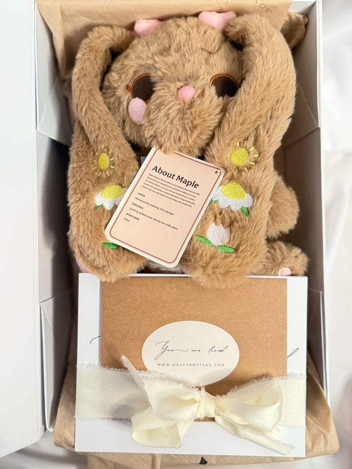Maple Bunny Heatable Barnyard Buddy Care Package