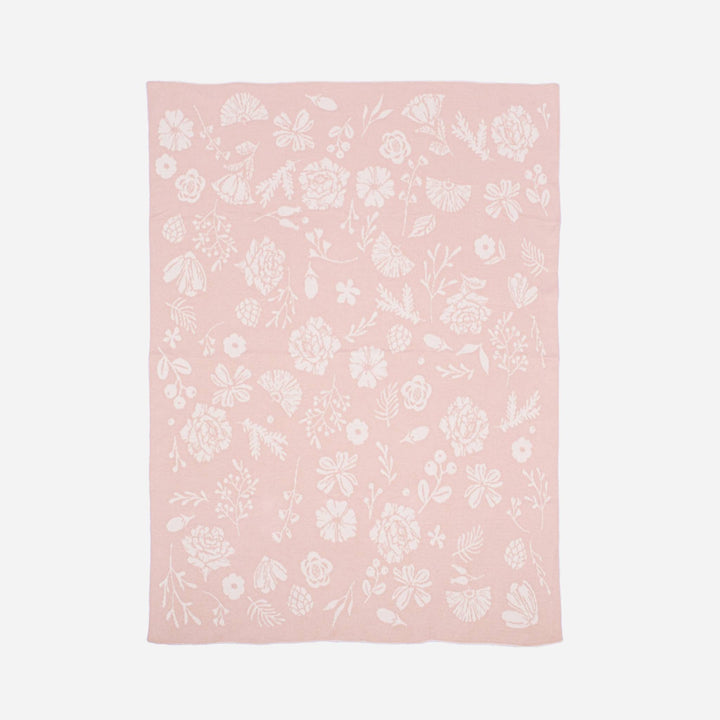 The Blueberry Hill - Floral Blanket Organic Cotton Baby Decor Gift Spring Summer