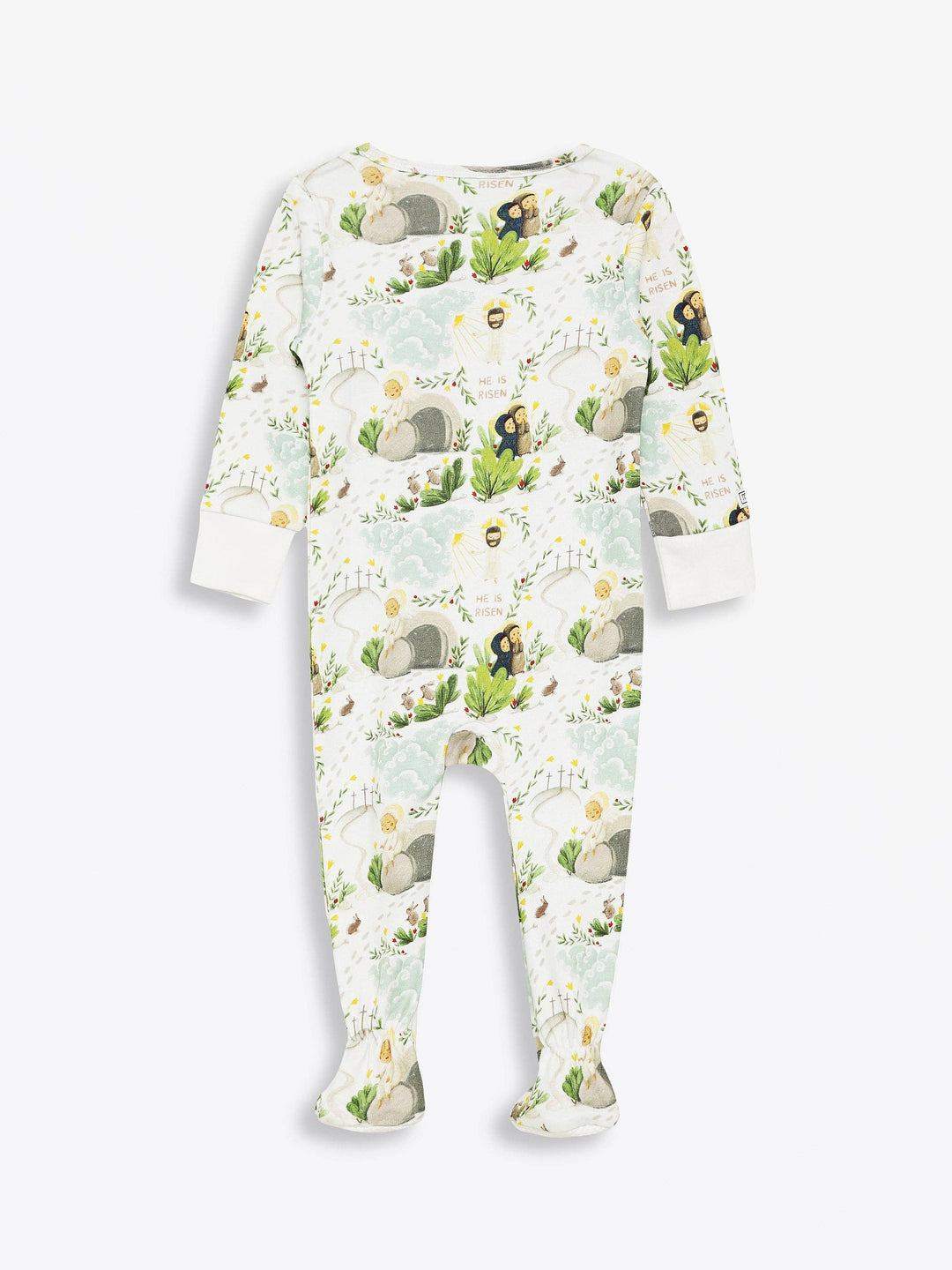 Holy Pals - He Is Risen PJ Footed Onesie Cotton