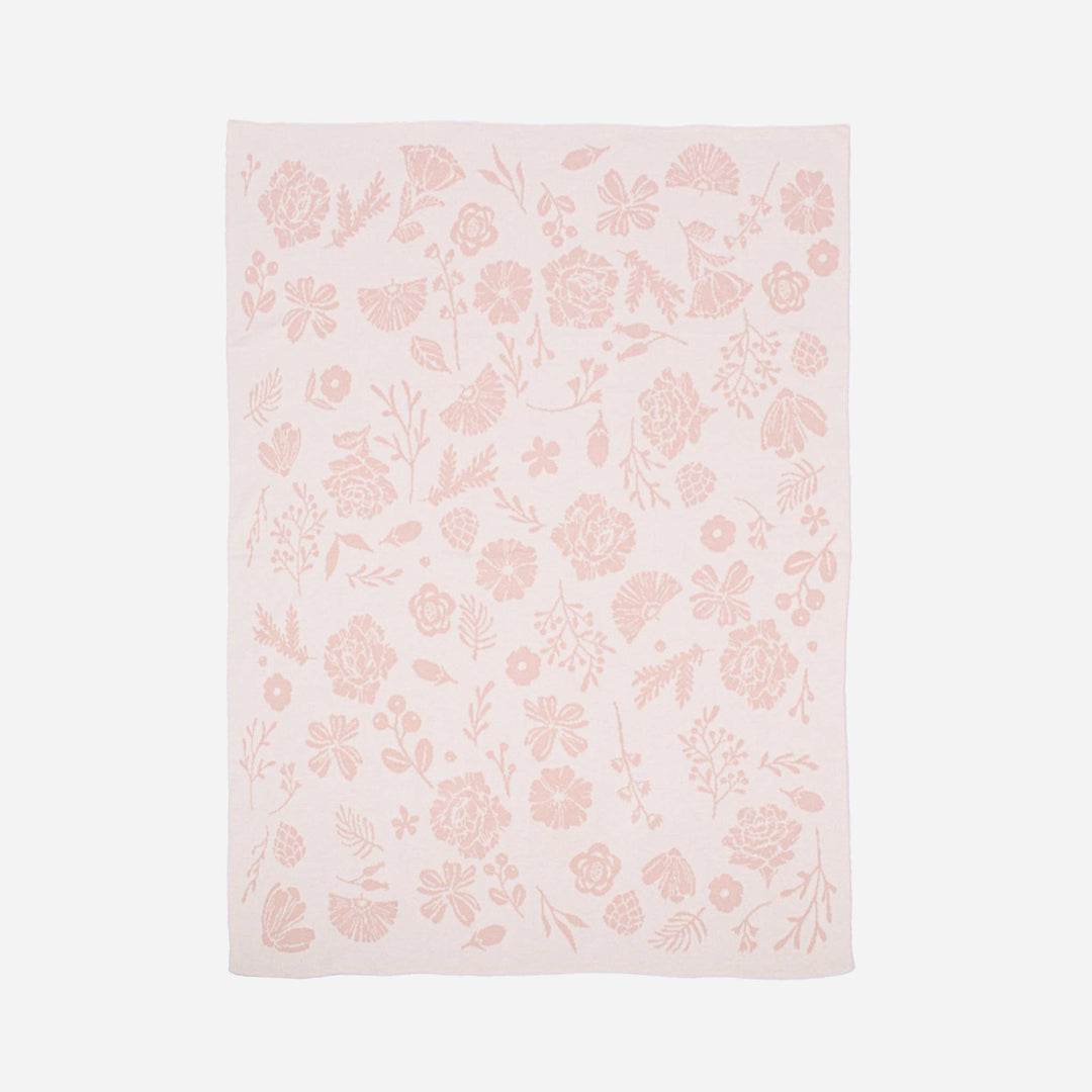 The Blueberry Hill - Floral Blanket Organic Cotton Baby Decor Gift Spring Summer