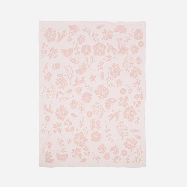 The Blueberry Hill - Floral Blanket Organic Cotton Baby Decor Gift Spring Summer