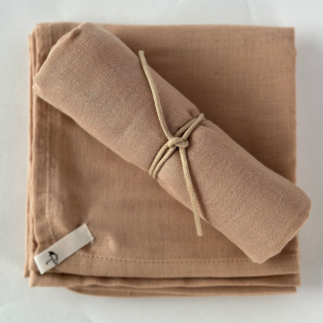 Saga Copenhagen - Muslin Cloth - Clay - 100% Organic Cotton