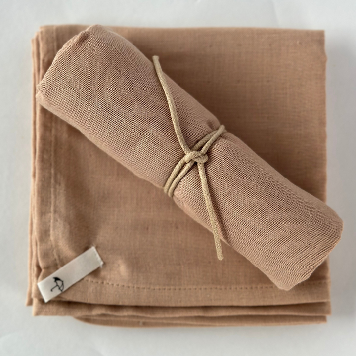 Saga Copenhagen - Muslin Cloth - Clay - 100% Organic Cotton
