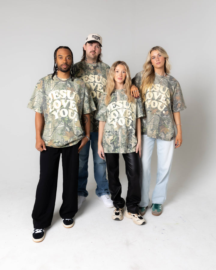 Jesus Loves You Company - LMTD || Heavyweight Camo Tee || Oversized