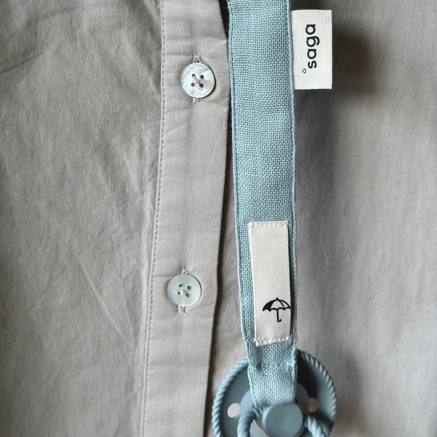 Saga Copenhagen - Pacifier Clip - Dusty Green - Organic Cotton