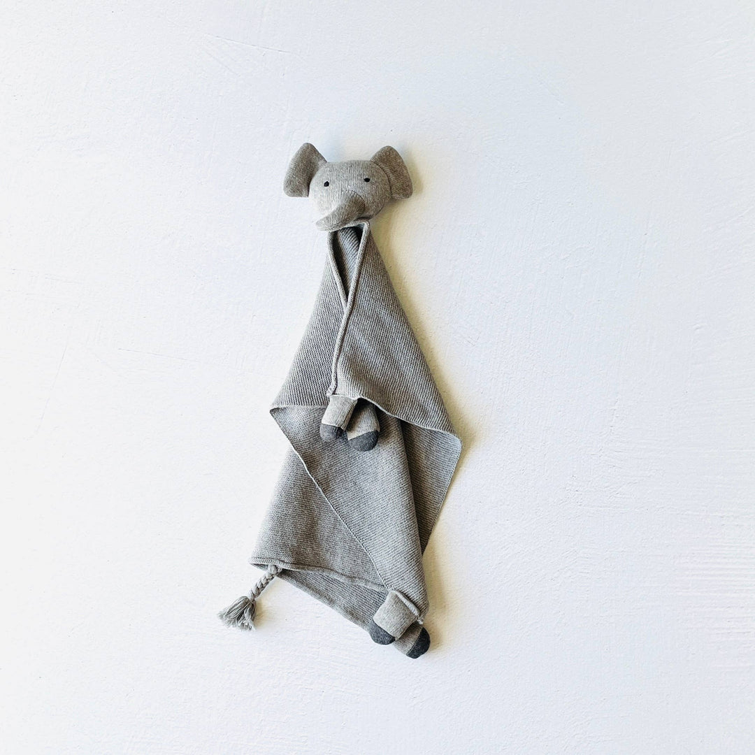 Viverano Organics - Elephant - Organic Baby Lovey Security Blanket Cuddle Cloth
