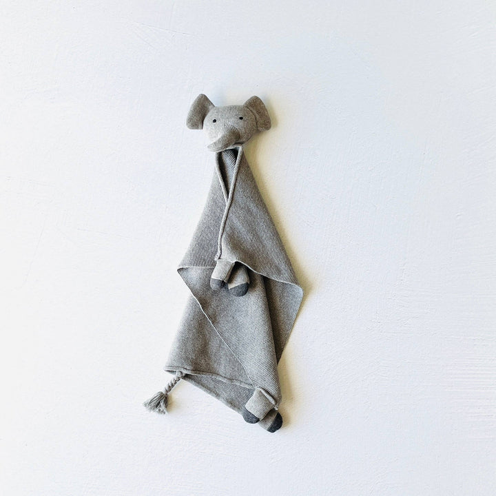 Viverano Organics - Elephant - Organic Baby Lovey Security Blanket Cuddle Cloth