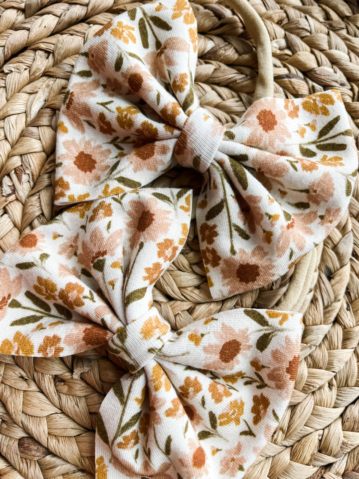Boho + Babe - Baby Bow Headband - Floral Garden