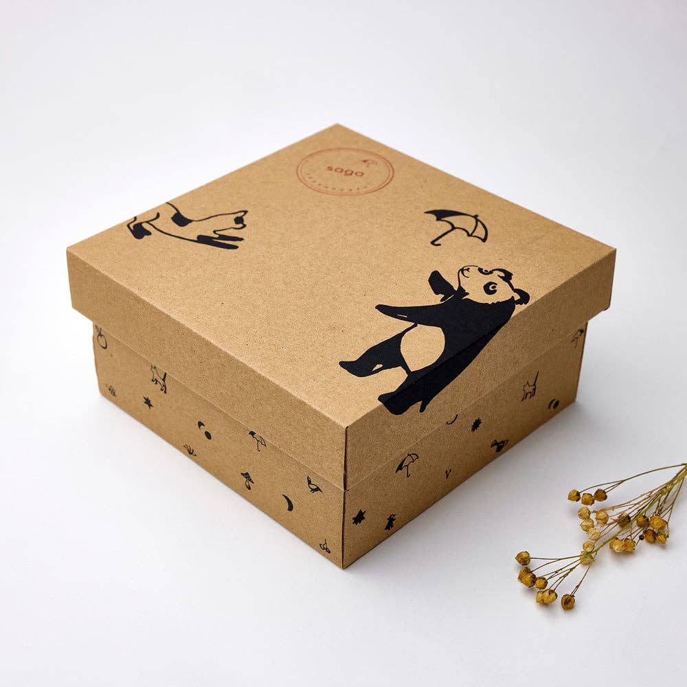 Saga Copenhagen - Embroidered Wonder Gift Box - Blueberry on Tahin