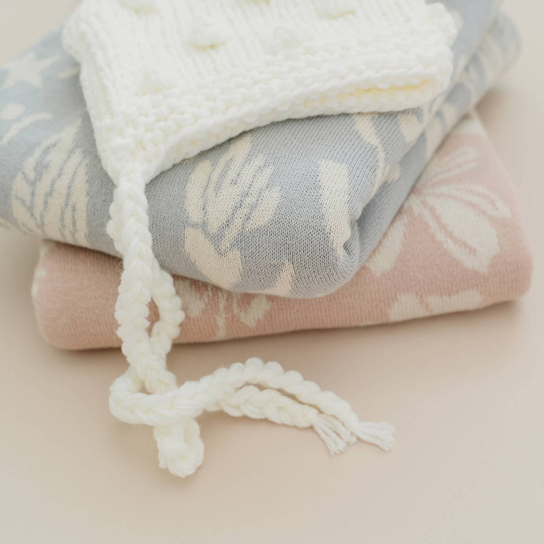 The Blueberry Hill - Floral Blanket Organic Cotton Baby Decor Gift Spring Summer