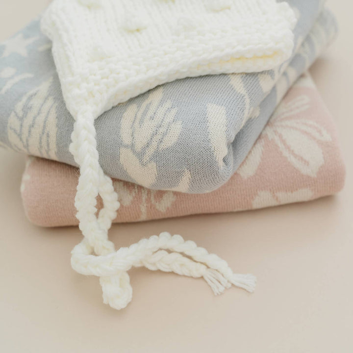 The Blueberry Hill - Floral Blanket Organic Cotton Baby Decor Gift Spring Summer