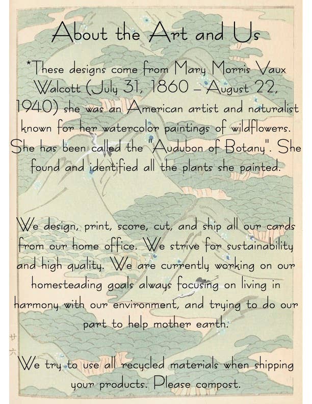 Marissa Kay Apothecary - Plantable Seed Card || Zero Waste || Supports Women MVW13