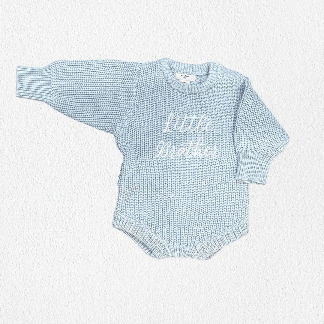 Brave Little Lamb the Label - Sibling Announcement Romper