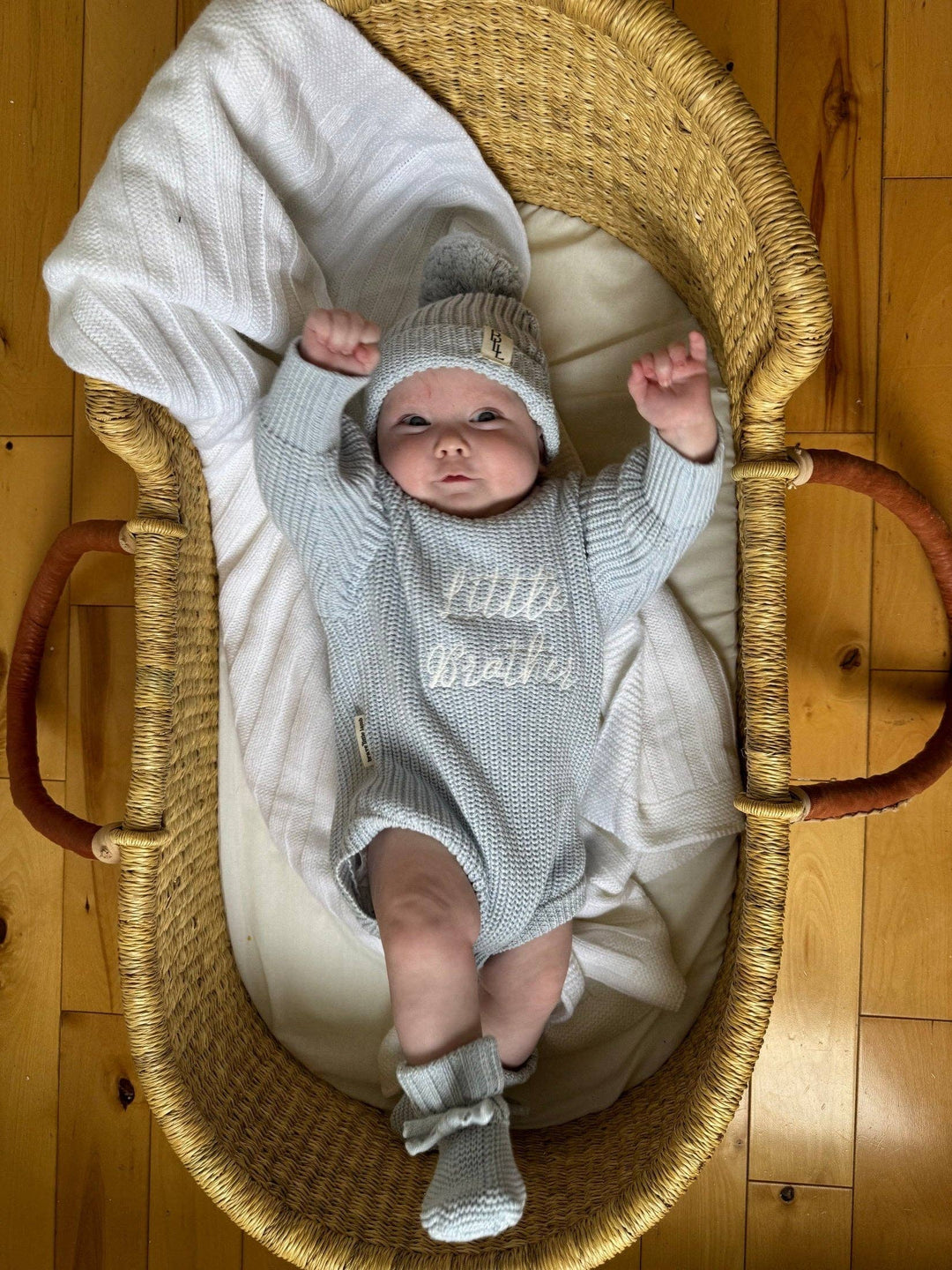Brave Little Lamb the Label - Sibling Announcement Romper