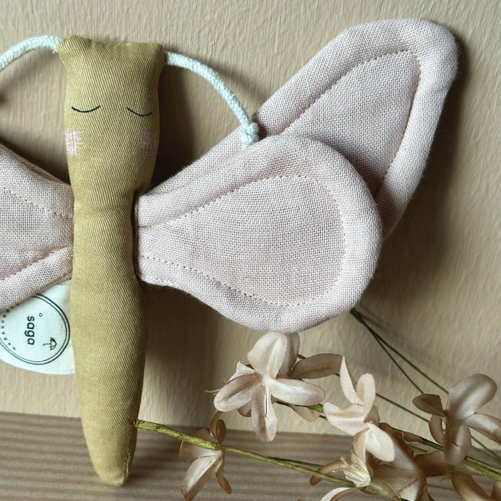 Saga Copenhagen - Activity Baby - Butterfly - Misty Rose - 100% Organic Cotton