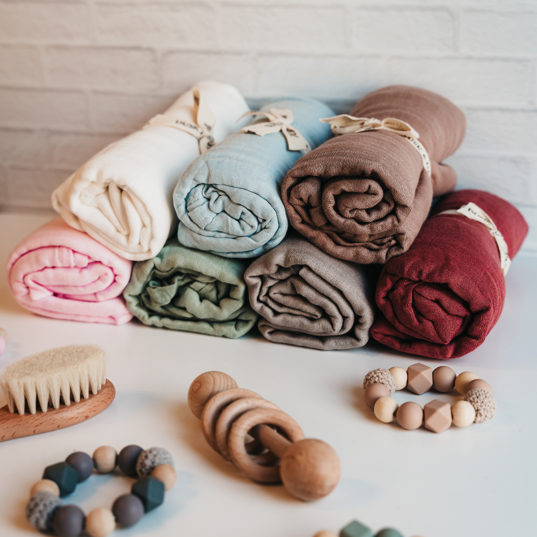 Giften Market - Bamboo Muslin Baby Swaddle - Newborn Gift