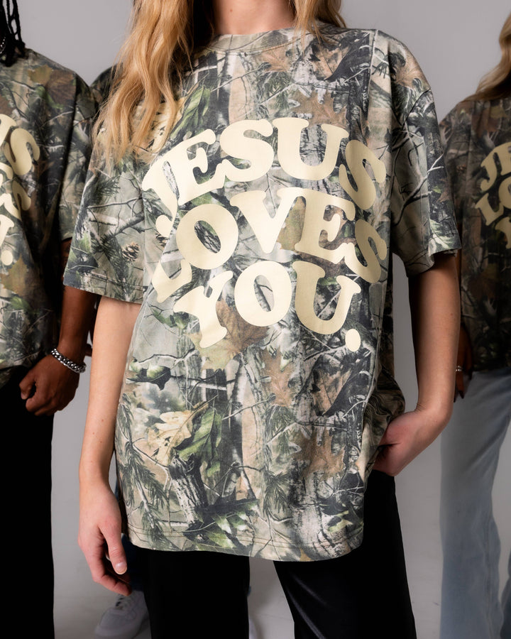 Jesus Loves You Company - LMTD || Heavyweight Camo Tee || Oversized