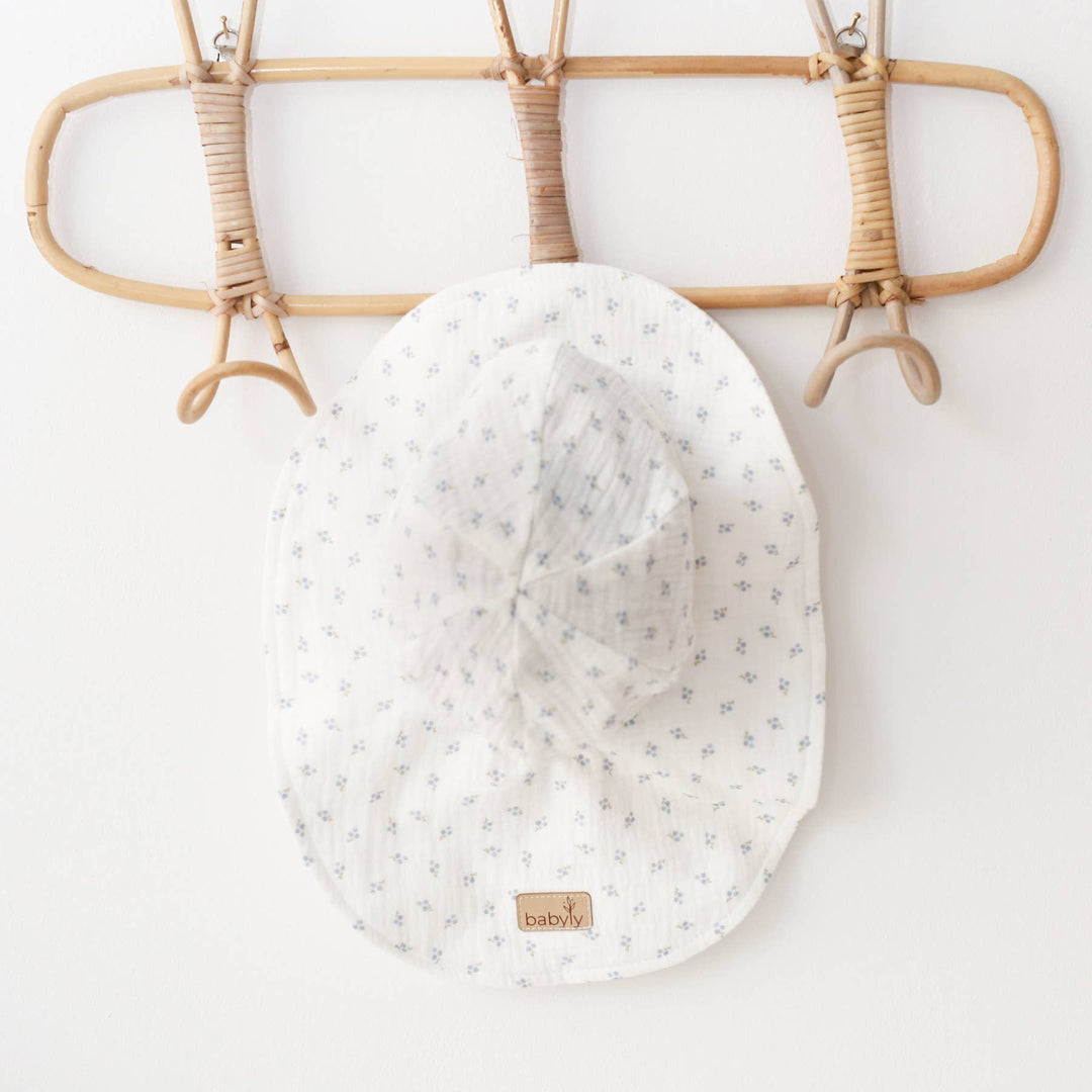 BABYLY - Muslin kids baby hat -summer sun bucket hat for kids