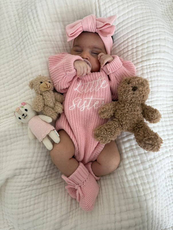 Brave Little Lamb the Label - Sibling Announcement Romper
