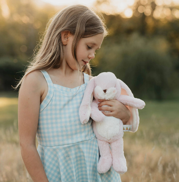 Pink Bunny Gift Box | “You Are Loved” Embroidered Plush + Seeded Card | Baby Gift, Get Well, Sympathy, Thinking of You