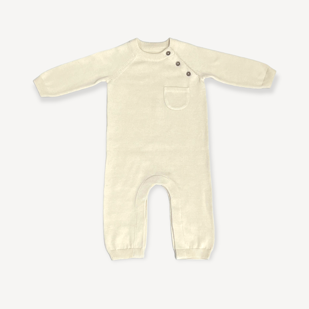 Viverano Organics - Milan Side Button & Pocket Knit Baby Jumpsuit (Organic)