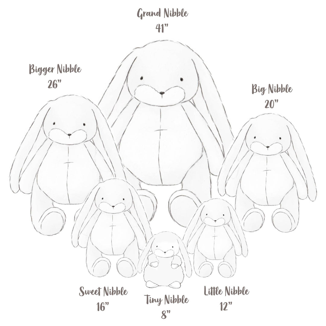 Bunnies By the Bay - Tiny Nibble 8" Bunny Very Soft- Maui Blue Perfect for Easter, Hospital Gifts, Children Gifts, Chronic Illness Gifts, Meaningful Gifts