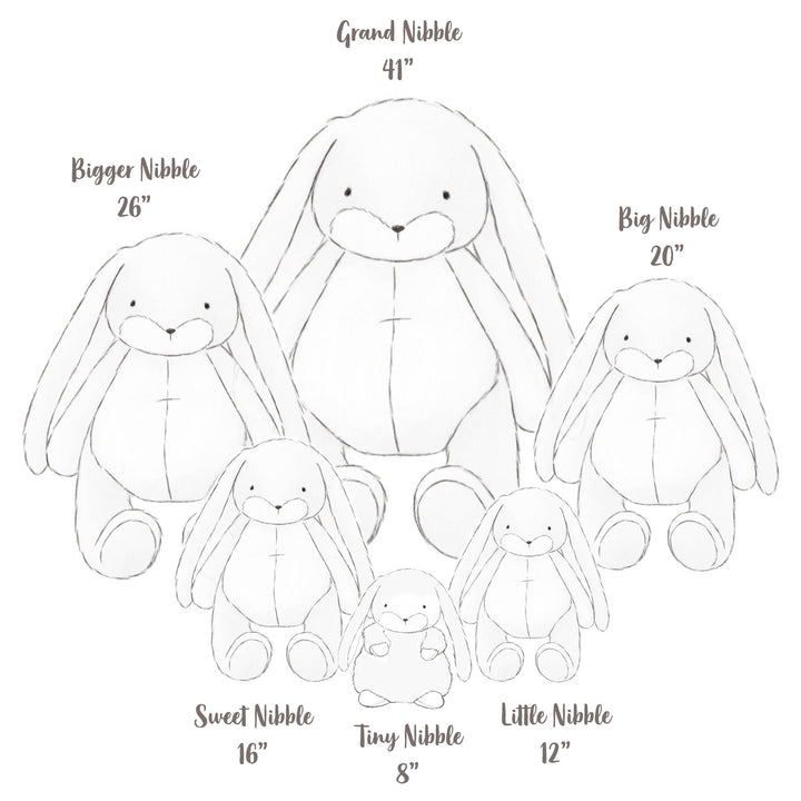 Bunnies By the Bay - Tiny Nibble 8" Bunny Very Soft- Maui Blue Perfect for Easter, Hospital Gifts, Children Gifts, Chronic Illness Gifts, Meaningful Gifts