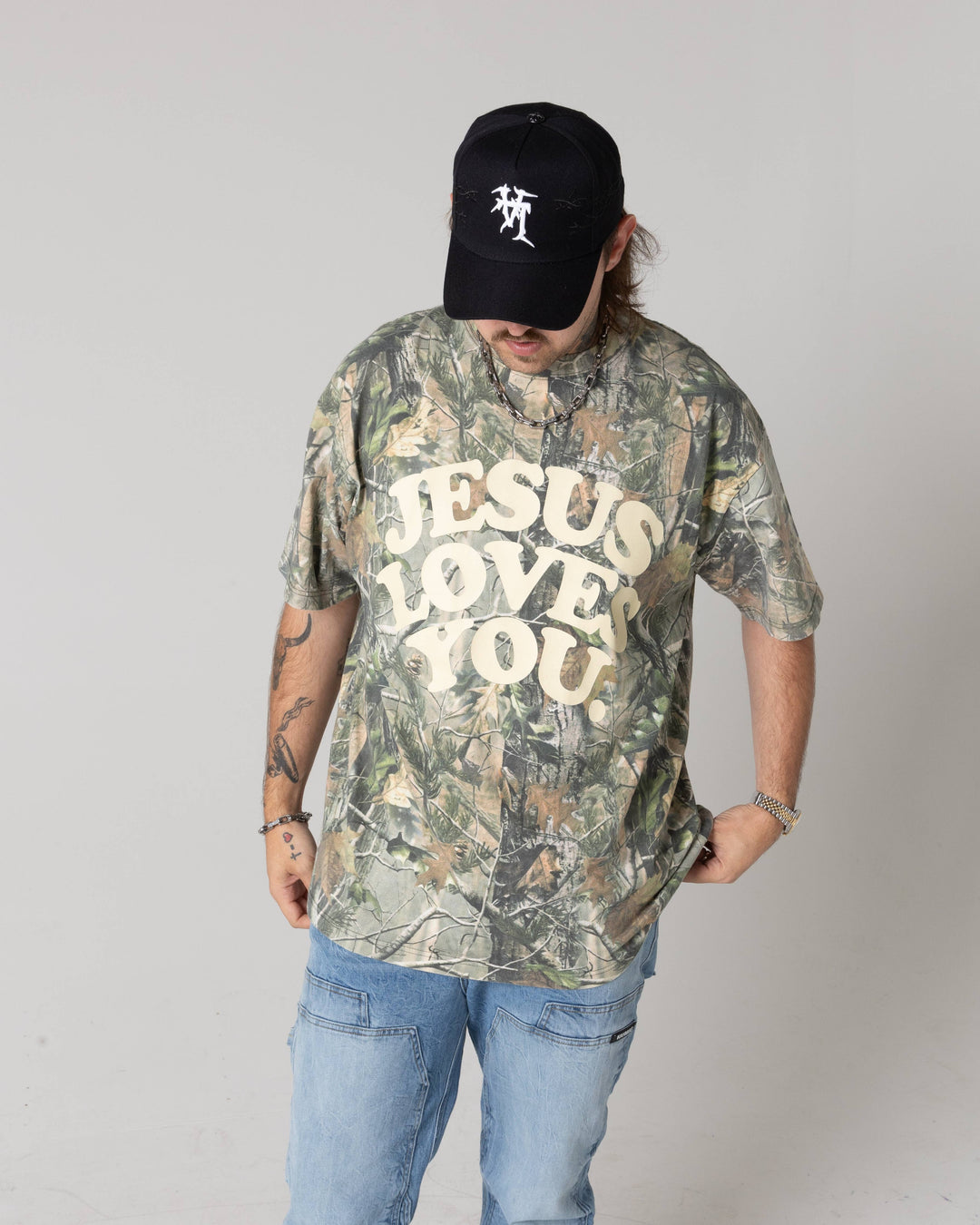 Jesus Loves You Company - LMTD || Heavyweight Camo Tee || Oversized